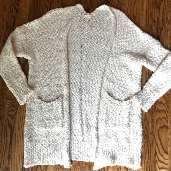 Stevie Hender Sweaters - Shop Stevie Hender Cream Popcorn Sweater Cardigan